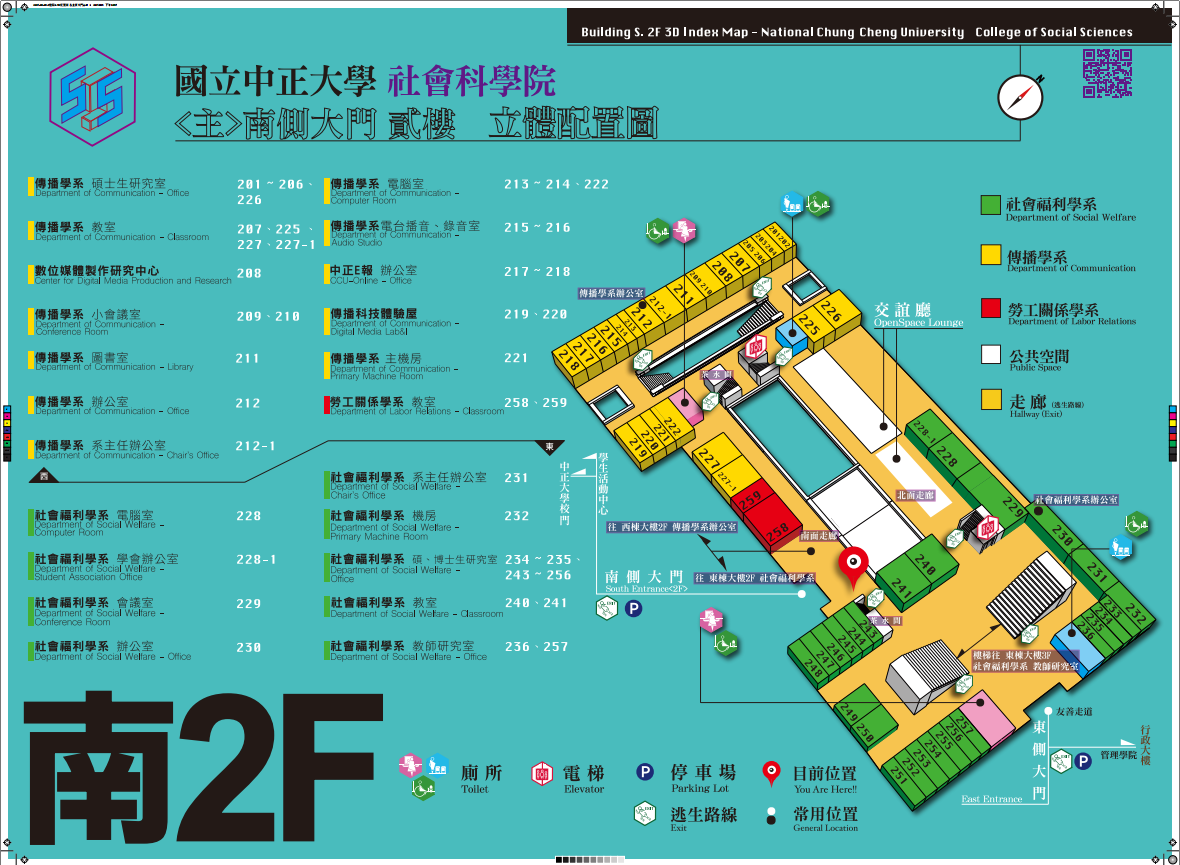社科院南側2樓立體配置圖